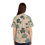 Load image into Gallery viewer, Lucky Clover St. Patrick&#39;s Day Women&#39;s Baseball Jersey - Comfort Colors Baseball Jersey,
