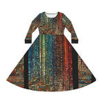 Load image into Gallery viewer, Cosmic Blast Women&#39;s Long Sleeve Dance Dress (AOP)
