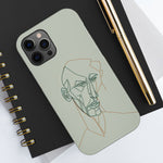 Load image into Gallery viewer, Boho Man Line Art Phone Case: A Mental Health Connection - Tough Phone Cases, Case-Mate | Line Art Phone Case | Line Art Case
