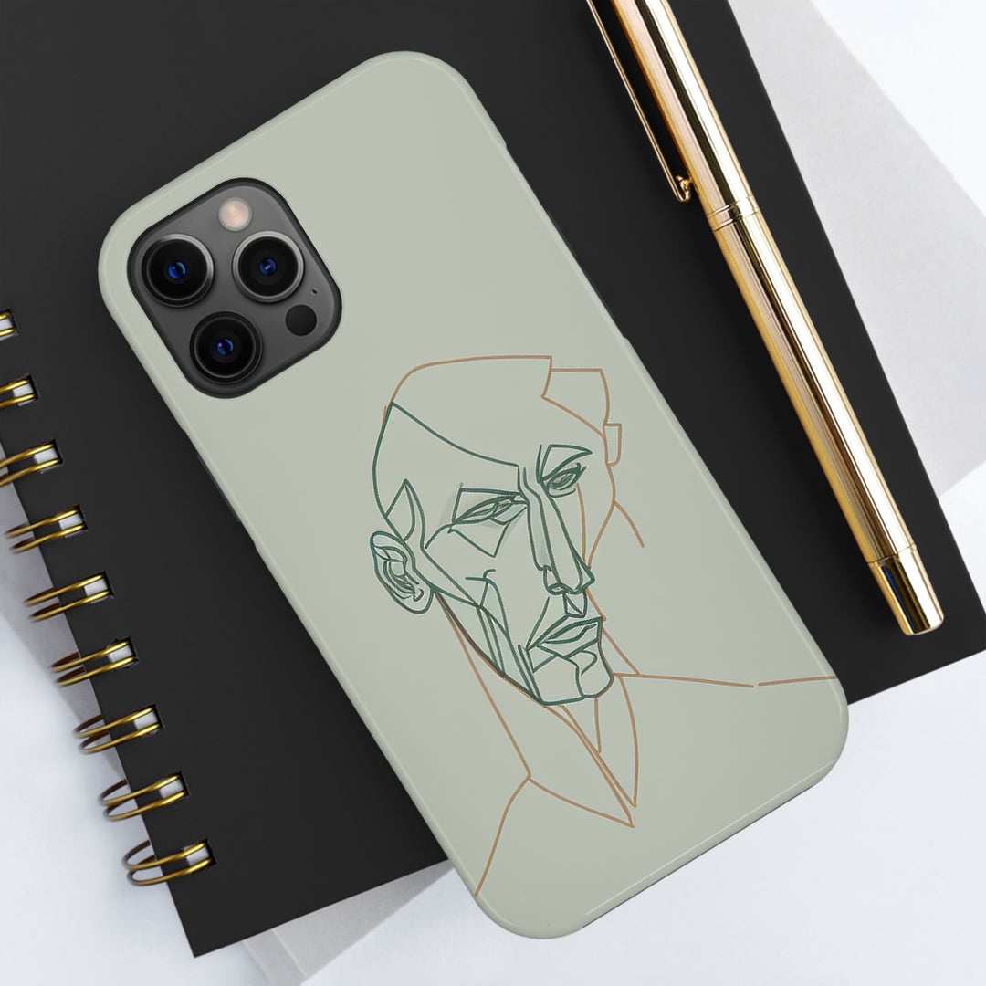 Boho Man Line Art Phone Case: A Mental Health Connection - Tough Phone Cases, Case-Mate | Line Art Phone Case | Line Art Case