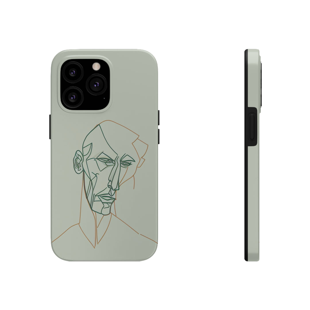 Boho Man Line Art Phone Case: A Mental Health Connection - Tough Phone Cases, Case-Mate | Line Art Phone Case | Line Art Case