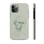 Load image into Gallery viewer, Boho Man Line Art Phone Case: A Mental Health Connection - Tough Phone Cases, Case-Mate | Line Art Phone Case | Line Art Case
