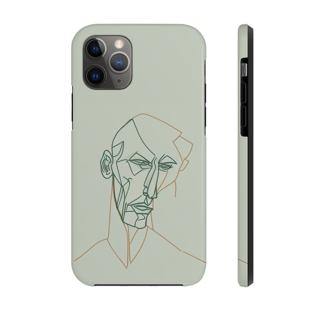 Boho Man Line Art Phone Case: A Mental Health Connection - Tough Phone Cases, Case-Mate | Line Art Phone Case | Line Art Case