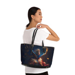 Load image into Gallery viewer, Majestic Dreams PU Leather Shoulder Bag - Red and Gold Fantasy
