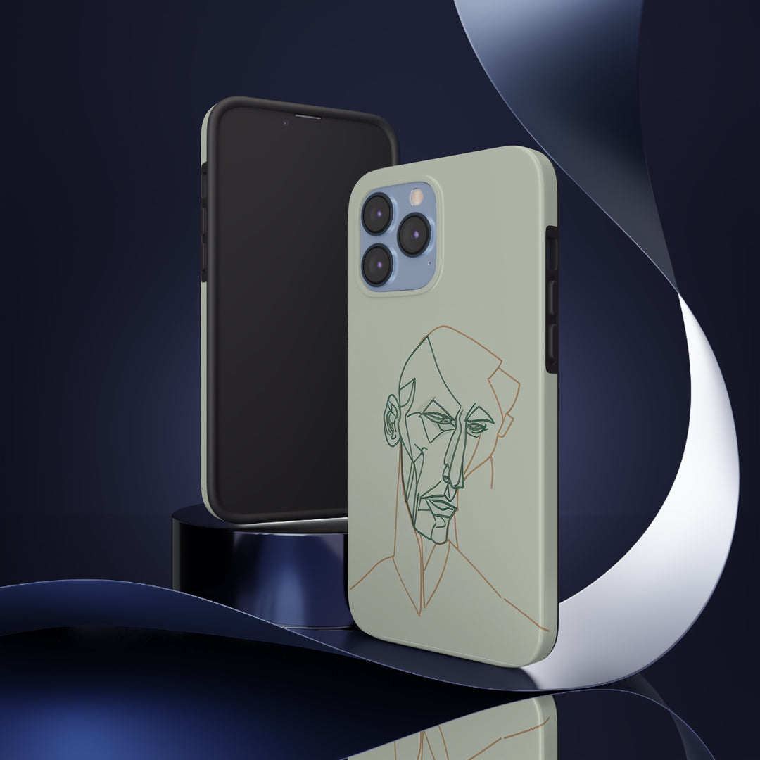 Boho Man Line Art Phone Case: A Mental Health Connection - Tough Phone Cases, Case-Mate | Line Art Phone Case | Line Art Case