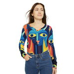 Load image into Gallery viewer, Women&#39;s Long Sleeve V-neck Shirt (AOP)
