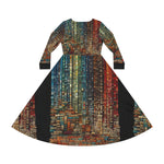 Load image into Gallery viewer, Cosmic Blast Women&#39;s Long Sleeve Dance Dress (AOP)
