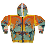 Load image into Gallery viewer, Y2K-inspired Gender Neutral Zip Hoodie with Biker and Hip-Hop Aesthetics
