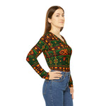 Load image into Gallery viewer, Women&#39;s Long Sleeve V-neck Shirt (AOP)
