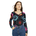 Load image into Gallery viewer, Women&#39;s Long Sleeve V-neck Shirt (AOP)
