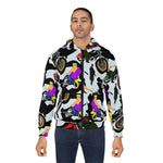 Load image into Gallery viewer, Y2K-inspired Gender Neutral Zip Hoodie with Biker and Hip-Hop Aesthetics
