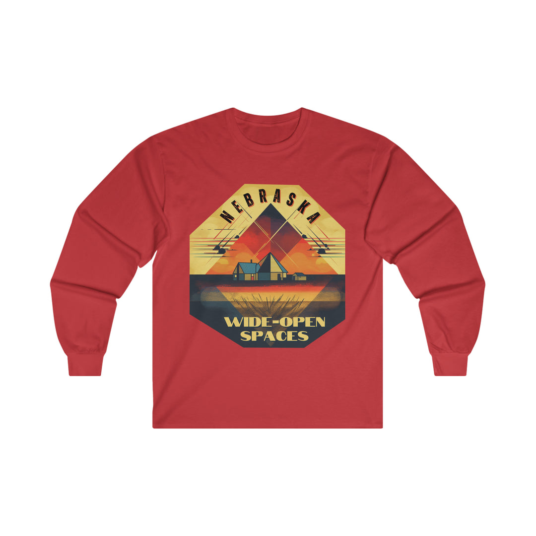 Nebraska Wide Open Spaces Long Sleeve T-shirt