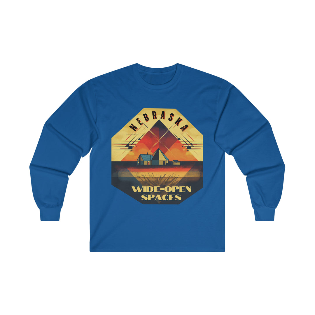 Nebraska Wide Open Spaces Long Sleeve T-shirt