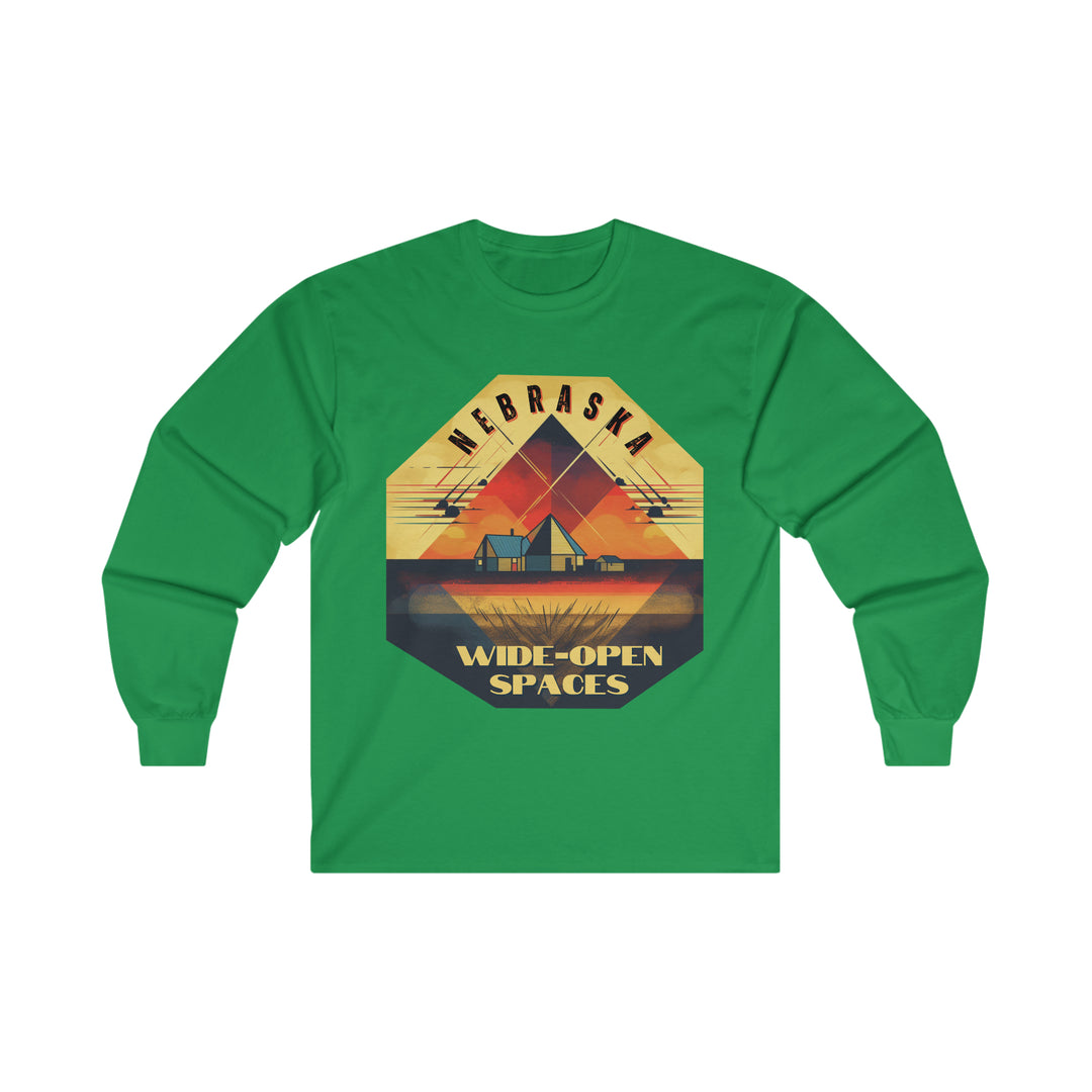 Nebraska Wide Open Spaces Long Sleeve T-shirt