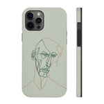 Load image into Gallery viewer, Boho Man Line Art Phone Case: A Mental Health Connection - Tough Phone Cases, Case-Mate | Line Art Phone Case | Line Art Case
