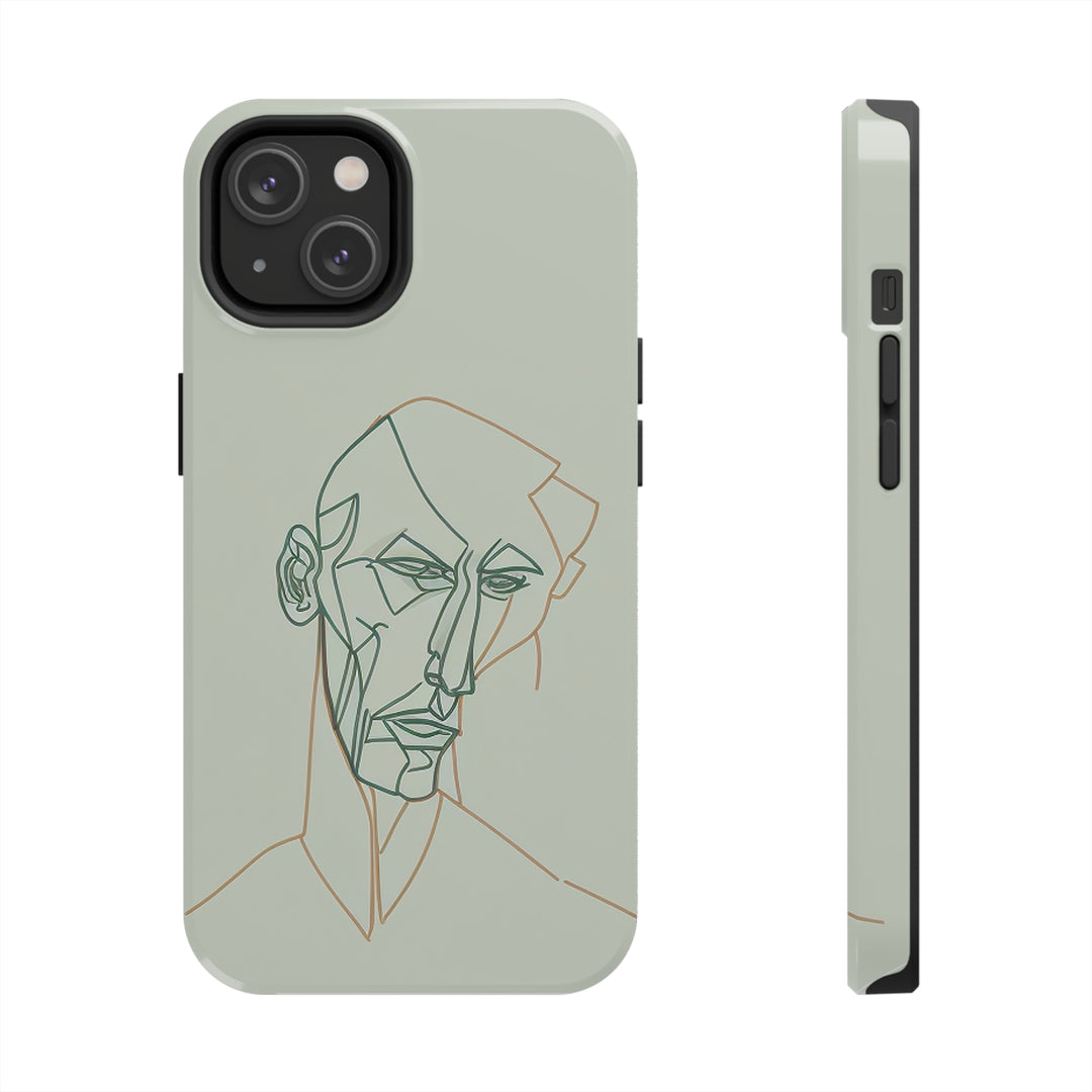 Boho Man Line Art Phone Case: A Mental Health Connection - Tough Phone Cases, Case-Mate | Line Art Phone Case | Line Art Case