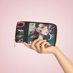 Load image into Gallery viewer, Copy of Anime Wallet - Zipper Wallet , Anime Purse, cloth wallet, Gift For Her,hippie wallet, Wallet For Women, cute wallet, woman wallet
