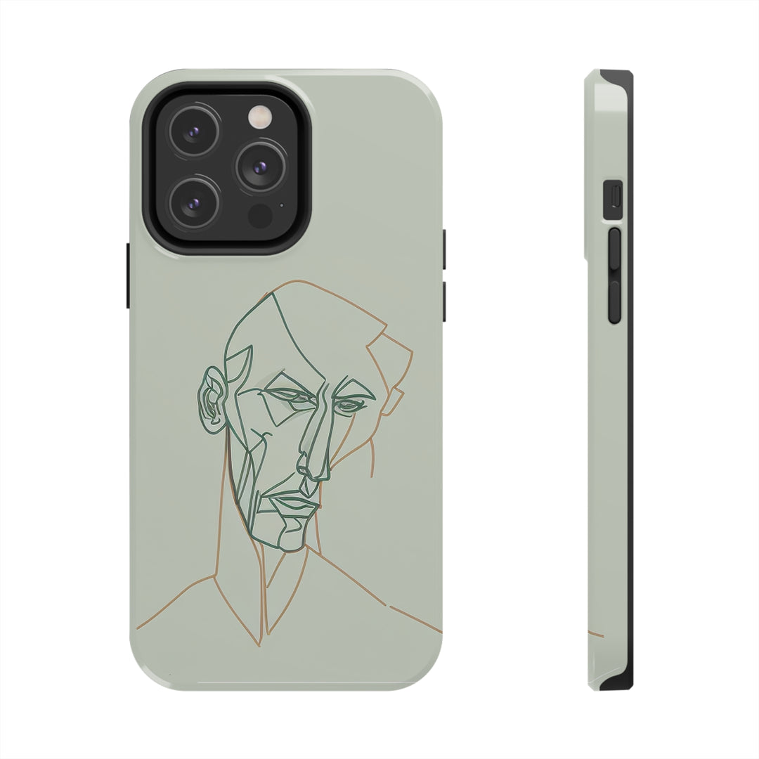 Boho Man Line Art Phone Case: A Mental Health Connection - Tough Phone Cases, Case-Mate | Line Art Phone Case | Line Art Case