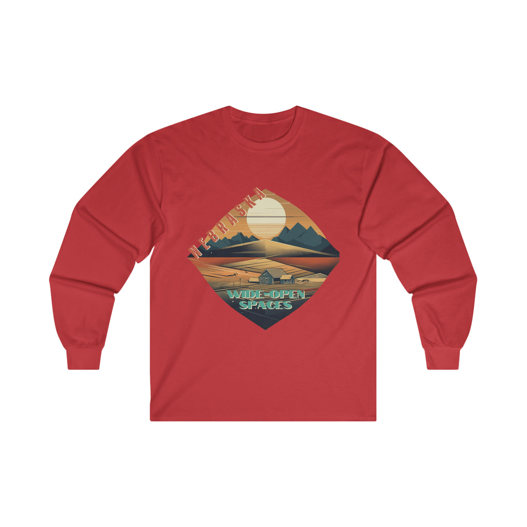 Nebraska Wide Open Spaces Long Sleeve T-shirt