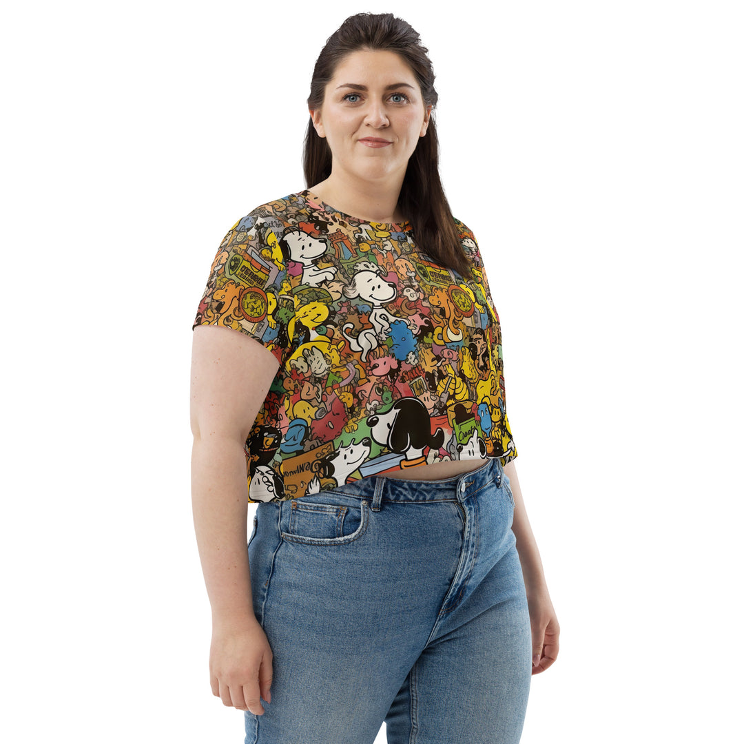 All-Over Print Crop Tee