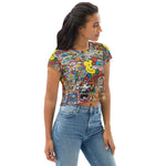 Load image into Gallery viewer, All-Over Print Crop Tee
