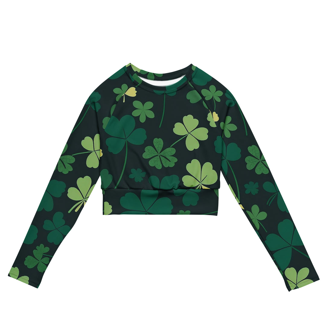 Recycled long-sleeve crop top