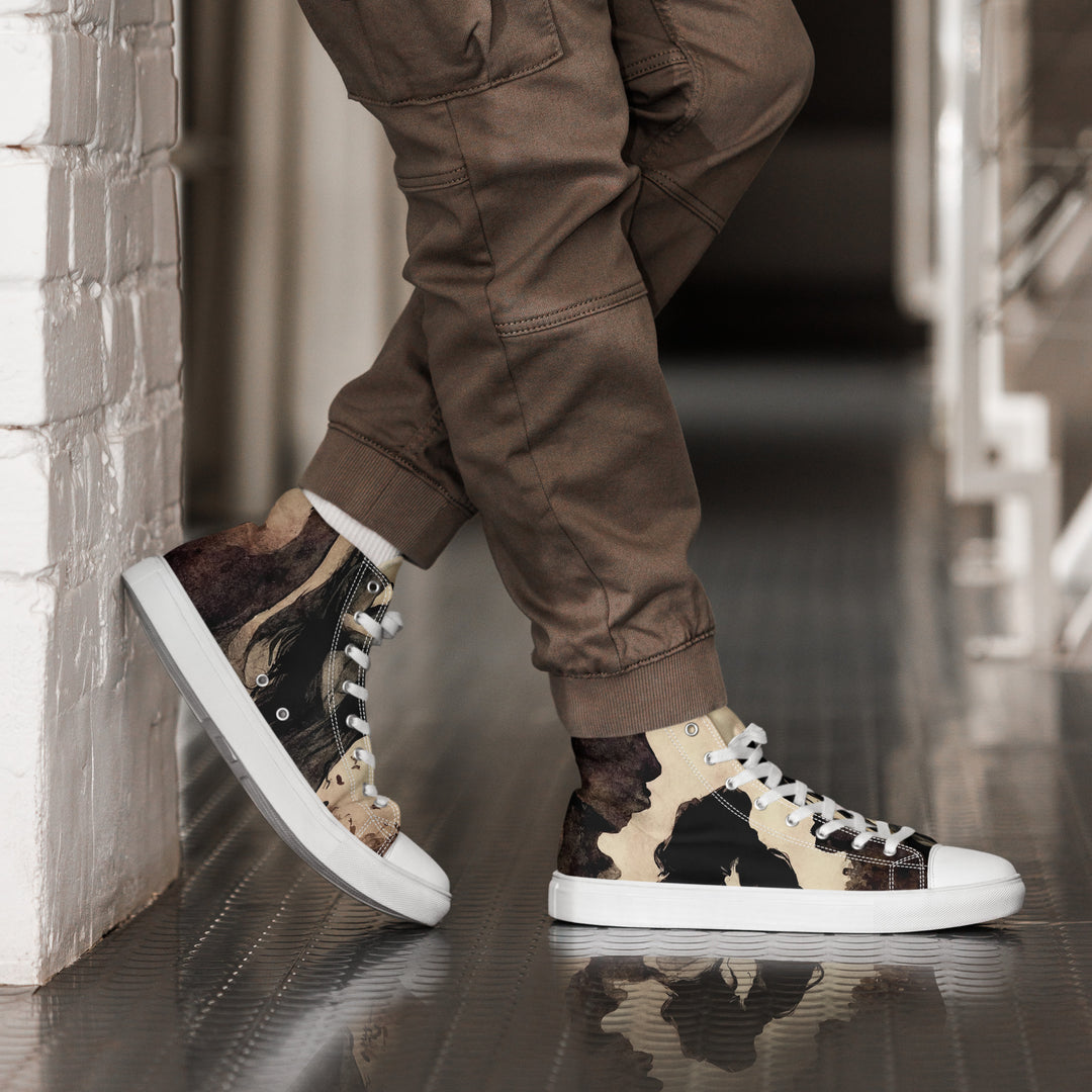 Men’s high top canvas shoes