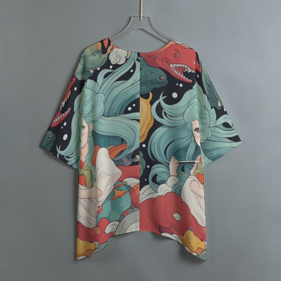 All-Over Print Women's Bat Sleeve Shirt