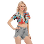 Load image into Gallery viewer, All-Over Print Women&#39;s V-Neck Lapel Blouse
