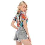 Load image into Gallery viewer, All-Over Print Women&#39;s V-Neck Lapel Blouse
