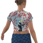 Load image into Gallery viewer, All-Over Print Women&#39;s Raglan Cropped T-shirt
