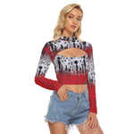 Load image into Gallery viewer, All-Over Print Women&#39;s Hollow Chest Keyhole Tight Crop Top
