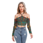 Load image into Gallery viewer, All-Over Print Women&#39;s Halter Lace-up Top
