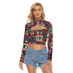 Load image into Gallery viewer, All-Over Print Women&#39;s Hollow Chest Keyhole Tight Crop Top
