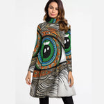 Load image into Gallery viewer, All-Over Print Women&#39;s High Neck Dress With Long Sleeve
