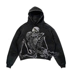 Load image into Gallery viewer, Streetwear Skull Print Hoodies
