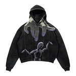 Load image into Gallery viewer, Streetwear Skull Print Hoodies
